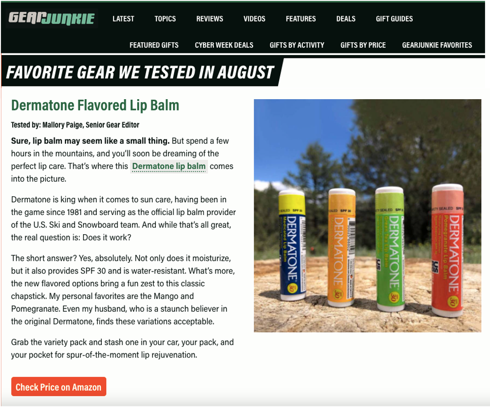 Dermatone Flavored Lip Balms Gear Junkie