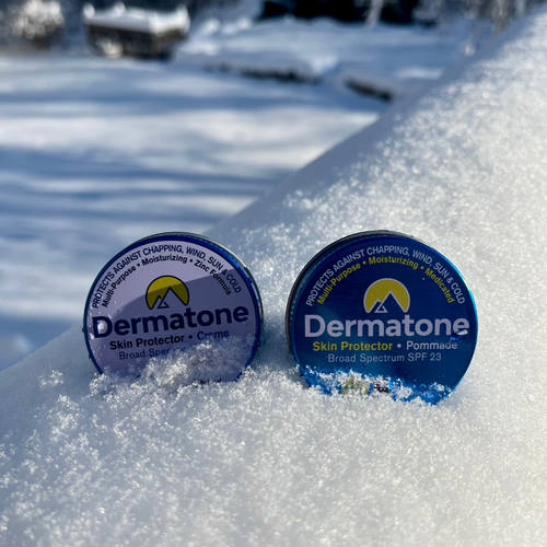 Classic Skin Balm and Z-cote Skin balm in the snow