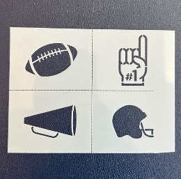 Lips & Face Biodegradable Glitter Kit - Football / Cheer