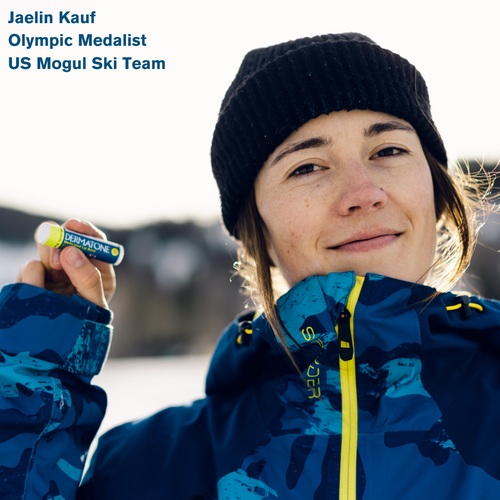 Jaelin Kauf with Dermatone medicated lip balm spf30